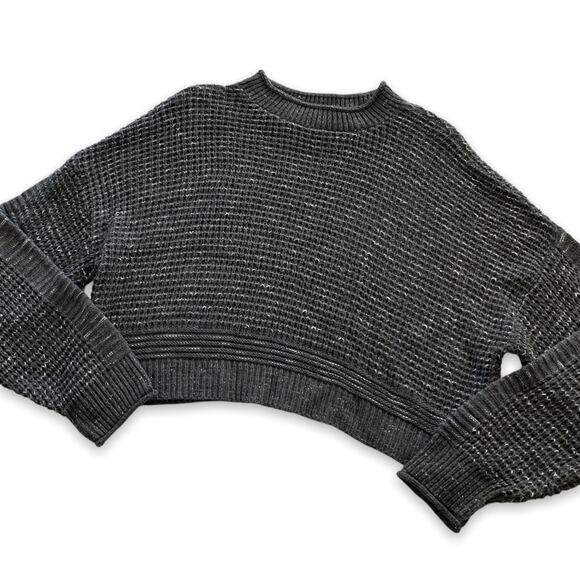 Abound Nordstrom Crewneck Cropped Sweater Grey Charcoal Heather XL - Picture 1 of 9